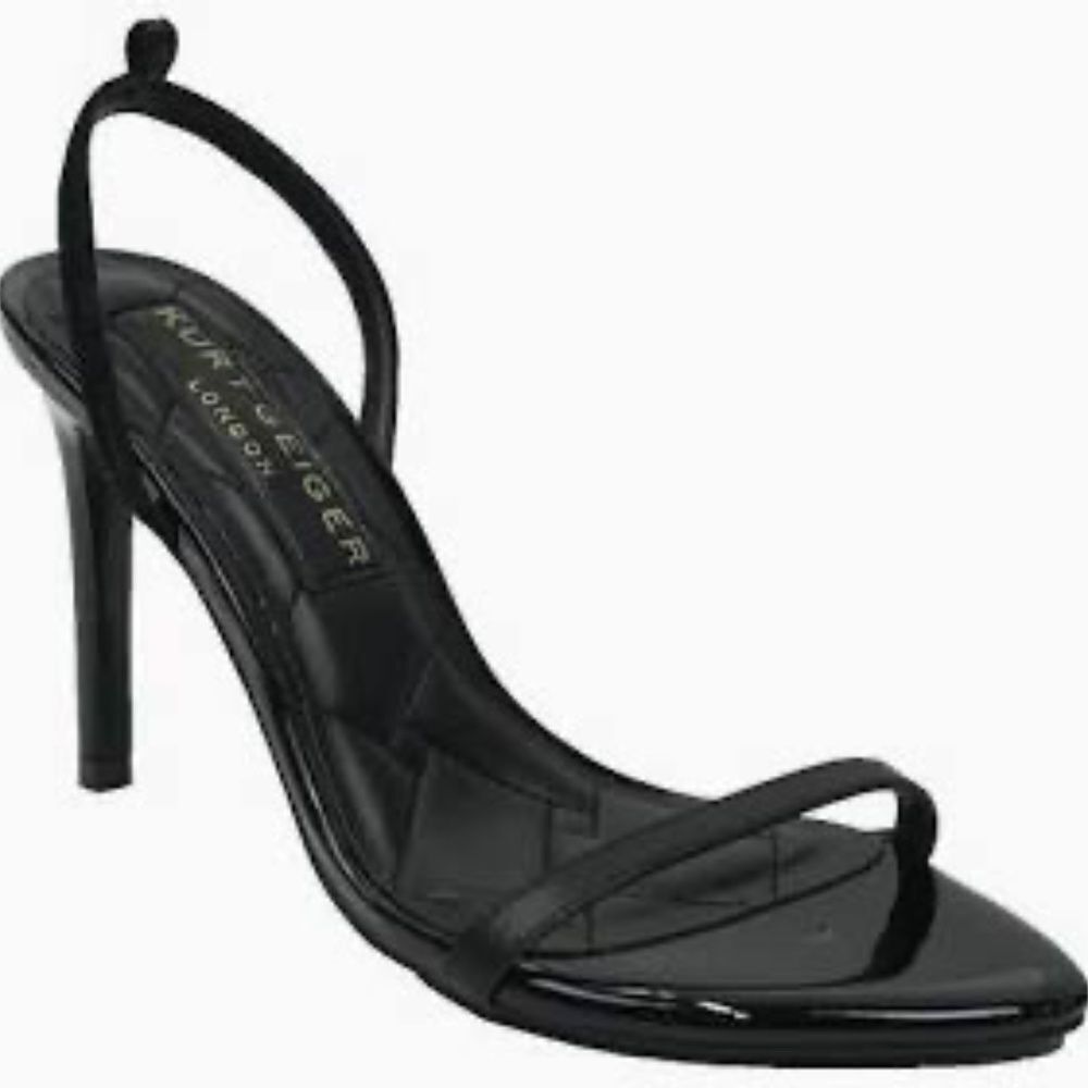 Kurt Geiger Shoreditch Black Leather Slingback NO ANKLE STRAP Sz 41.5/US 10.5